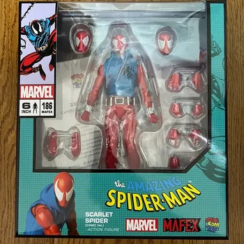 Mafex No.186 Человек-паук Фигурки 1/12 Comic Ver Spiderman Аниме Модель Куклы Коллекция Статуя Детские игрушки Подарки