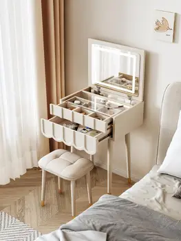 Современная простая французская раскладушка в кремовом стиле маленькая квартира 50 комод, светлый роскошный бытовой многофункциональный интегрированный макияж