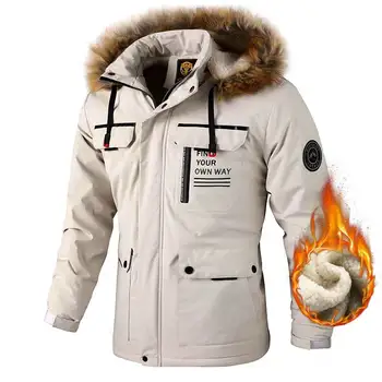  Зимняя утолщенная новая мода Корейское издание Мужская женская досуговая ветрозащитная и непромокаемая На открытом воздухе Спорт Кемпинг Куртка с капюшоном