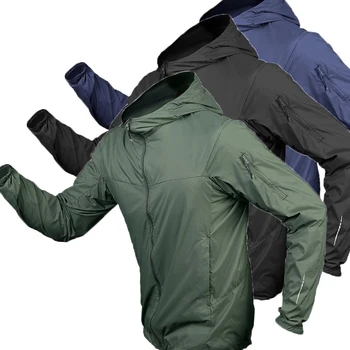 Летняя уличная куртка Сверхлегкая водонепроницаемая одежда с защитой от ультрафиолета Дышащая быстросохнущая куртка Походная куртка Тактическая военная куртка