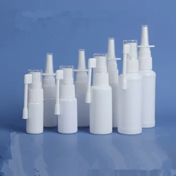 2 x 10 мл / 20 мл / 30 мл Белые пустые пластиковые бутылки с распылителем для носа Насос Распылитель Туман Спрей для носа Многоразовая бутылка для медицинской упаковки