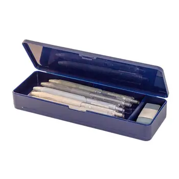  Пластиковая канцелярская коробка Емкость Двухсторонняя двухслойная канцелярская коробка Сверхмощная пластиковая многофункциональная карандашная ручка для мальчиков