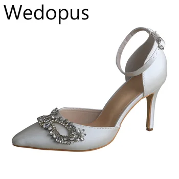 Wedopus Женская обувь на тонком каблуке Свадьба с аппликацией из страз