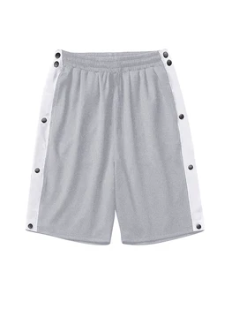 Мужские повседневные летние шорты Лоскутные эластичные свободные короткие брюки с боковыми пуговицами и боковыми карманами