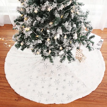Новая рождественская елка нога ковер рождественская елка юбка коврик под елкой рождественские украшения для дома снежинка 78/90/122 см