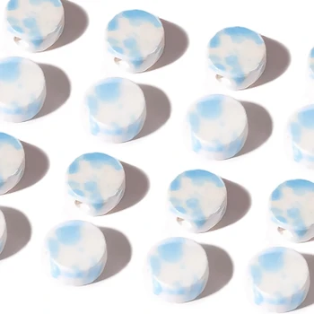 4x8 мм Синие плоские круглые керамические бусины Фарфоровая распорка Бусины для изготовления ювелирных изделий DIY Браслет Ожерелье Аксессуары ручной работы